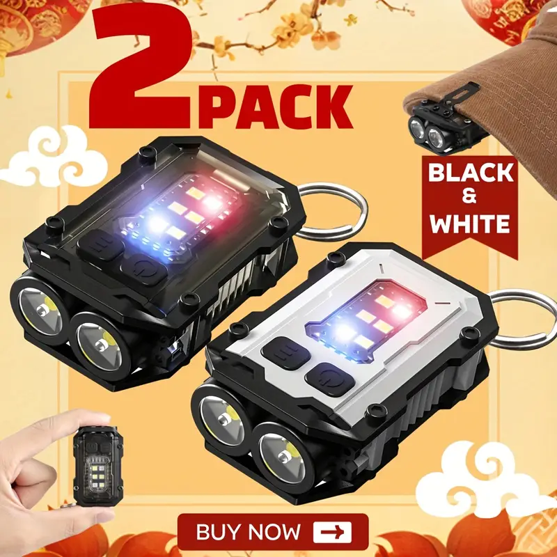 Fishing Light - Torcia a clip ricaricabile Mini torcia