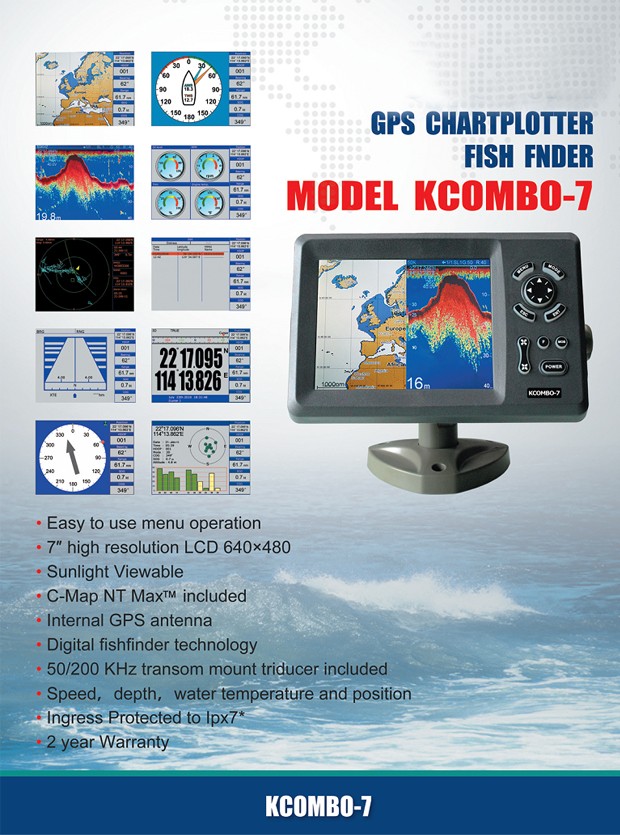 Kcombo-7 Plotter GPS ONWA da 7 - Fish Finder Transducer recensione e prezzo